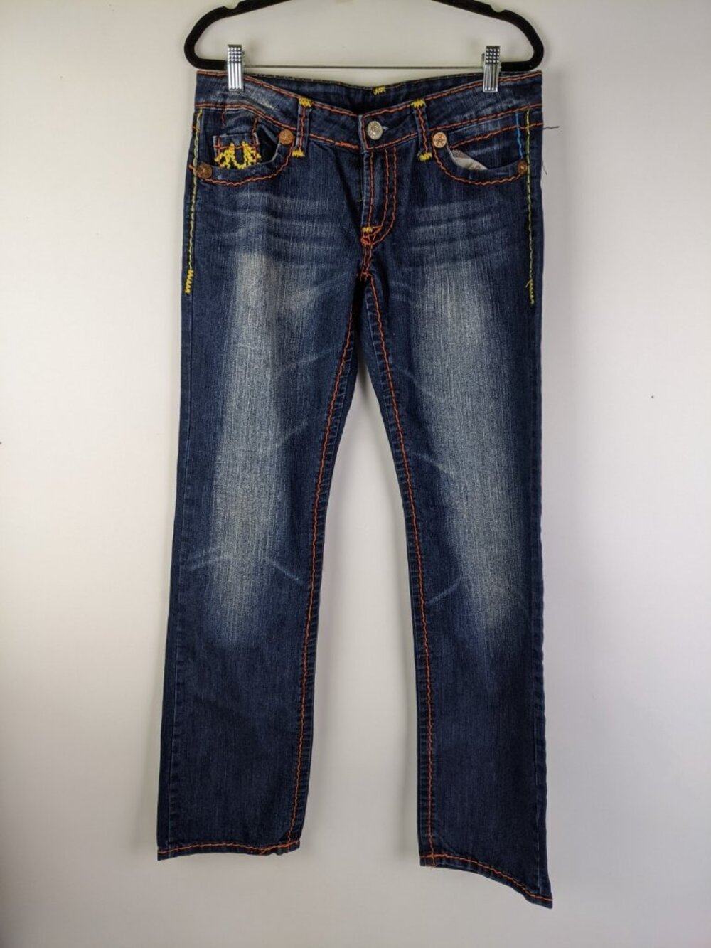 Vintage Y2K True Religion Bobby World Tour Jeans Womens Size 28 Low Rise